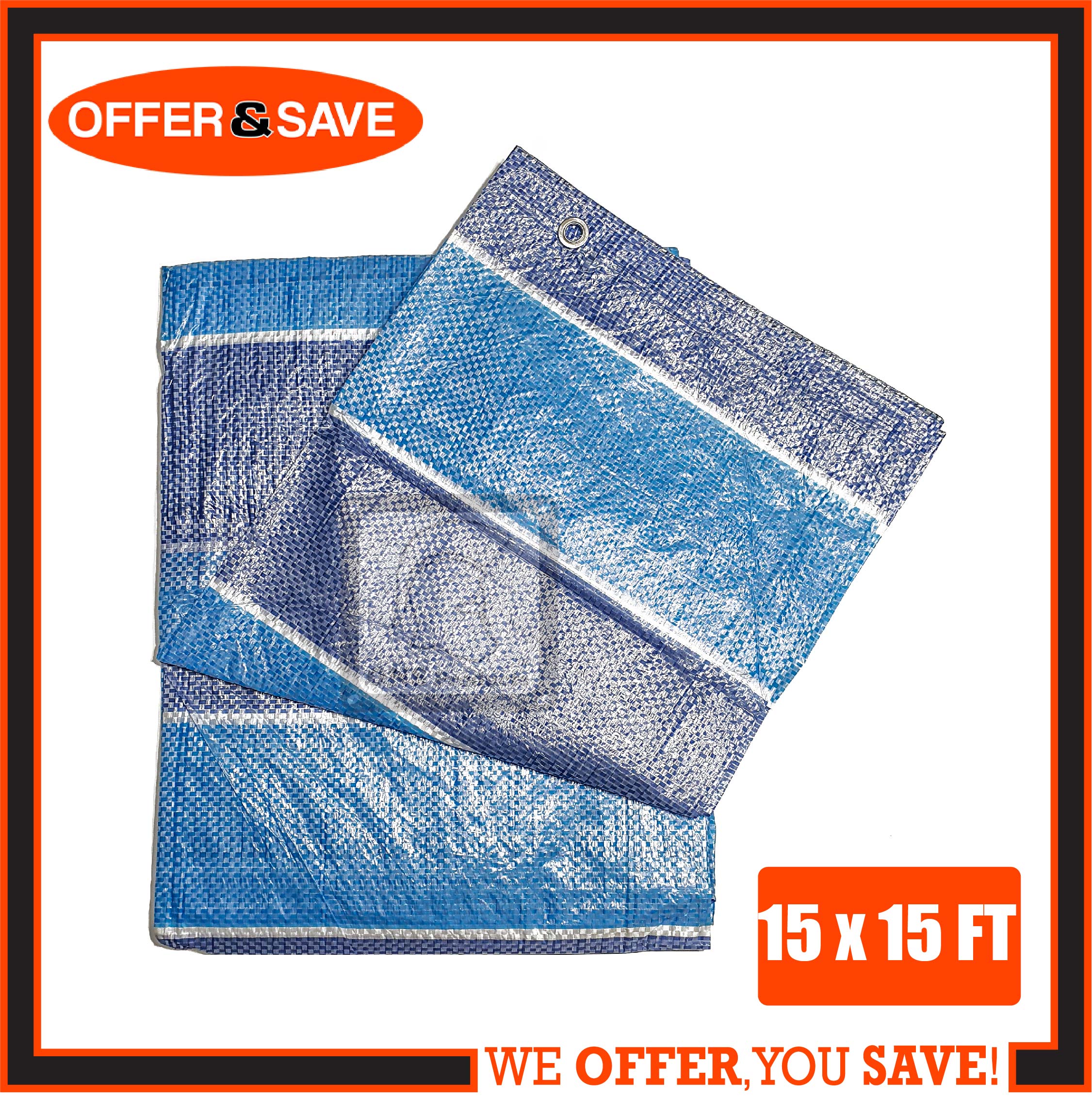 ONS 15ft x 15ft Premium Waterproof Canvas Sheet - KOREA