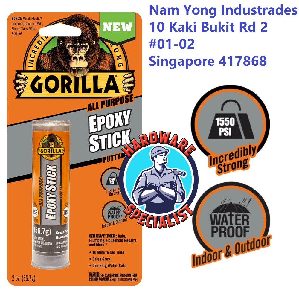 [FREE SHIPPING] Gorilla All Purpose Epoxy Stick 56.7G