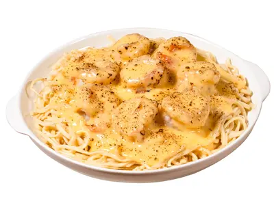 Shrimp Noodle In Cheesy Sauce