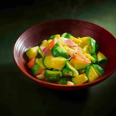 Nodeng ham stewed wheat melon