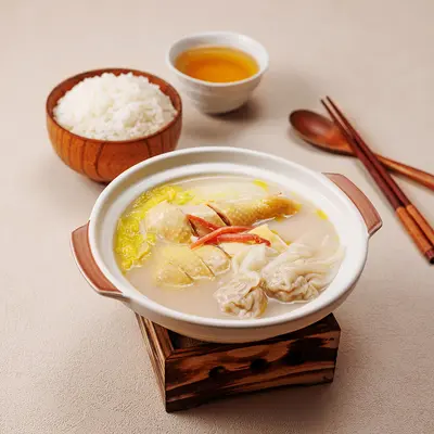 Wonton Chicken (Soup Rice)