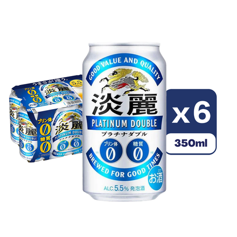 Kirin Tanrei Platinum Double Beer Alc. 5.5% 350ml x6