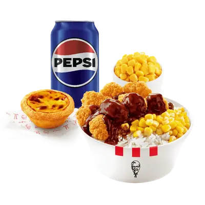 Korean Garlic Sauce Chicken Bites Bucket Rice Combo