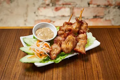 Grilled Pork Neck Skewers